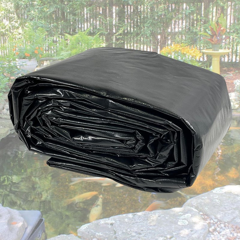 yeezo 20x25FT Reinforced PE Pond Liner, KOI Pond Liners for Outdoor Ponds, Enhanced 5-Layer Structure Pond Liner for Fish, Duck, Garden Raised Bed and Waterscape Pond(0.82oz/sq ft Thickness) - Image 1